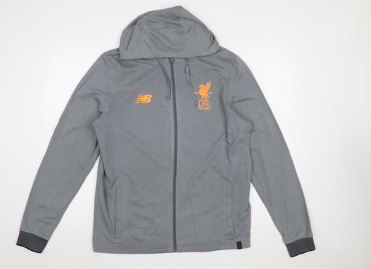 New Balance Men’s Grey Full Zip Hoodie LFC 125 Years Logo Size L