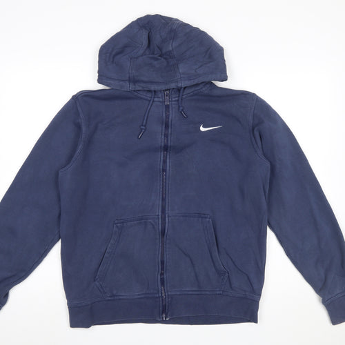 Nike Men's Blue Full Zip Hoodie M Sports Fleece Sweatshirt