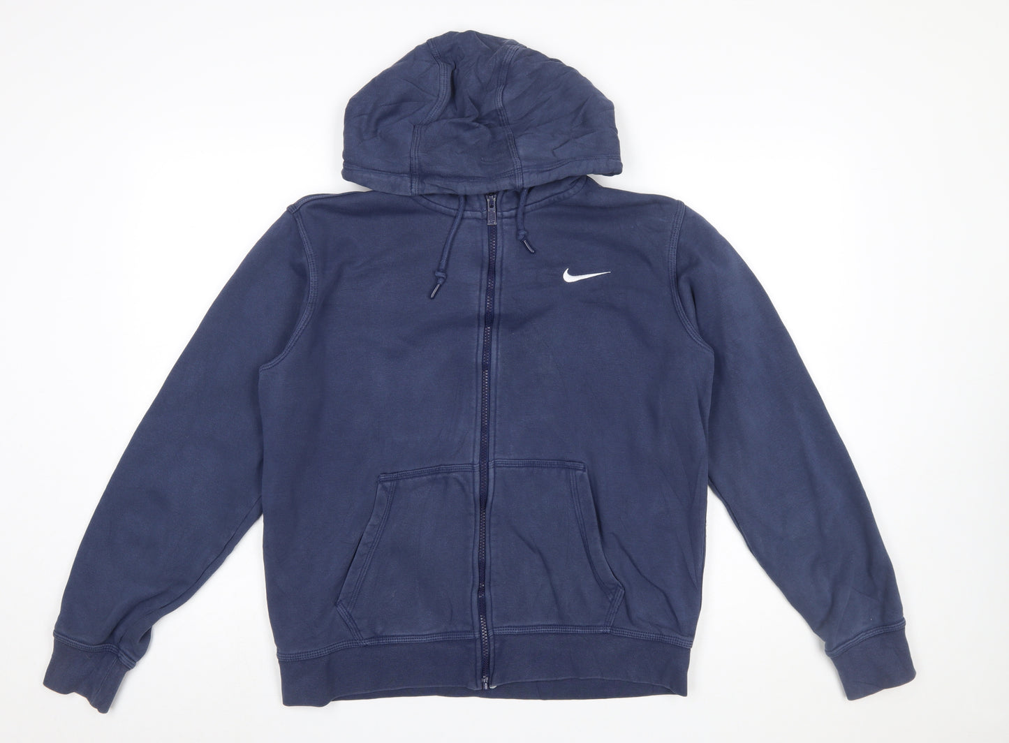 Nike Men's Blue Full Zip Hoodie M Sports Fleece Sweatshirt