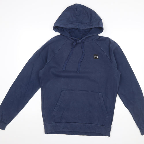 Under Armour Men's Blue Pullover Hoodie Small Cotton Blend