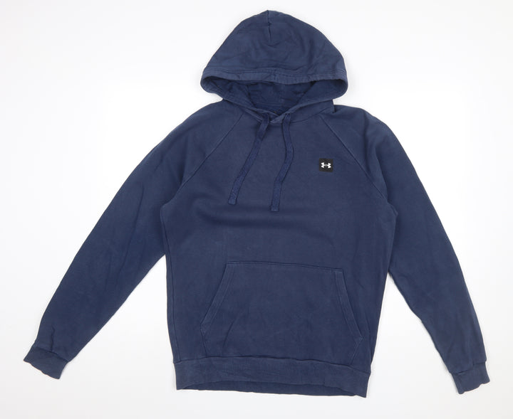 Under Armour Men's Blue Pullover Hoodie Small Cotton Blend