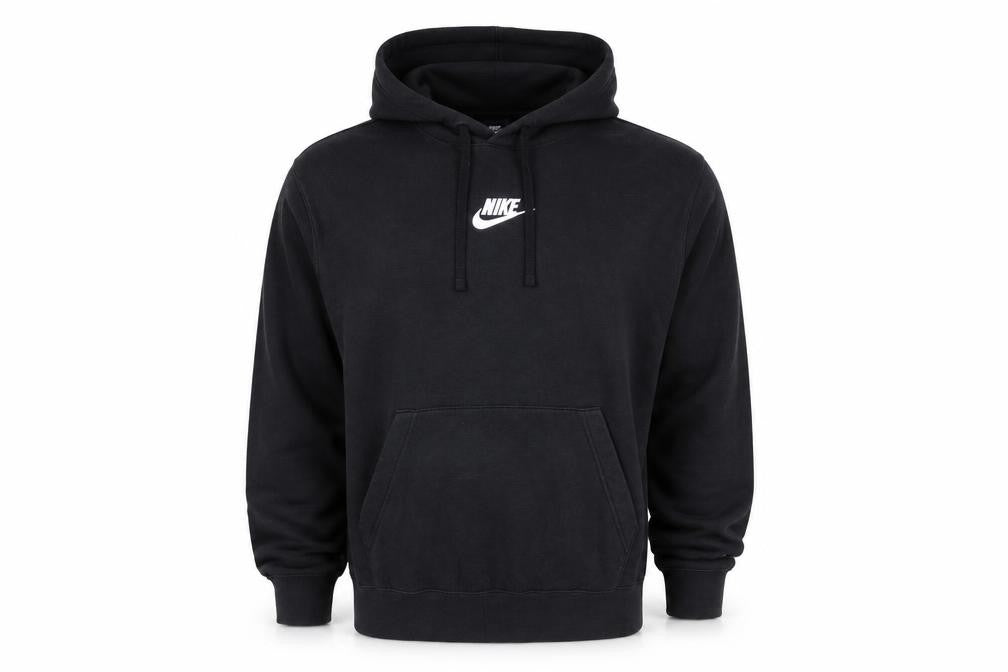 Nike Men’s Black Pullover Hoodie M Logo Fleece Sportswear