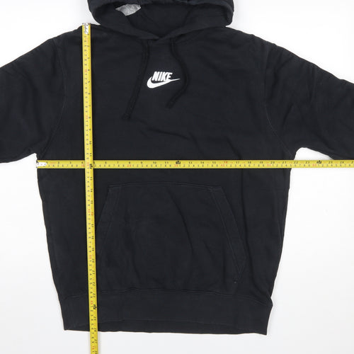 Nike Men’s Black Pullover Hoodie M Logo Fleece Sportswear