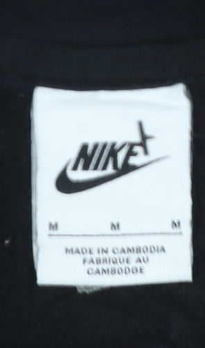 Nike Men’s Black Pullover Hoodie M Logo Fleece Sportswear