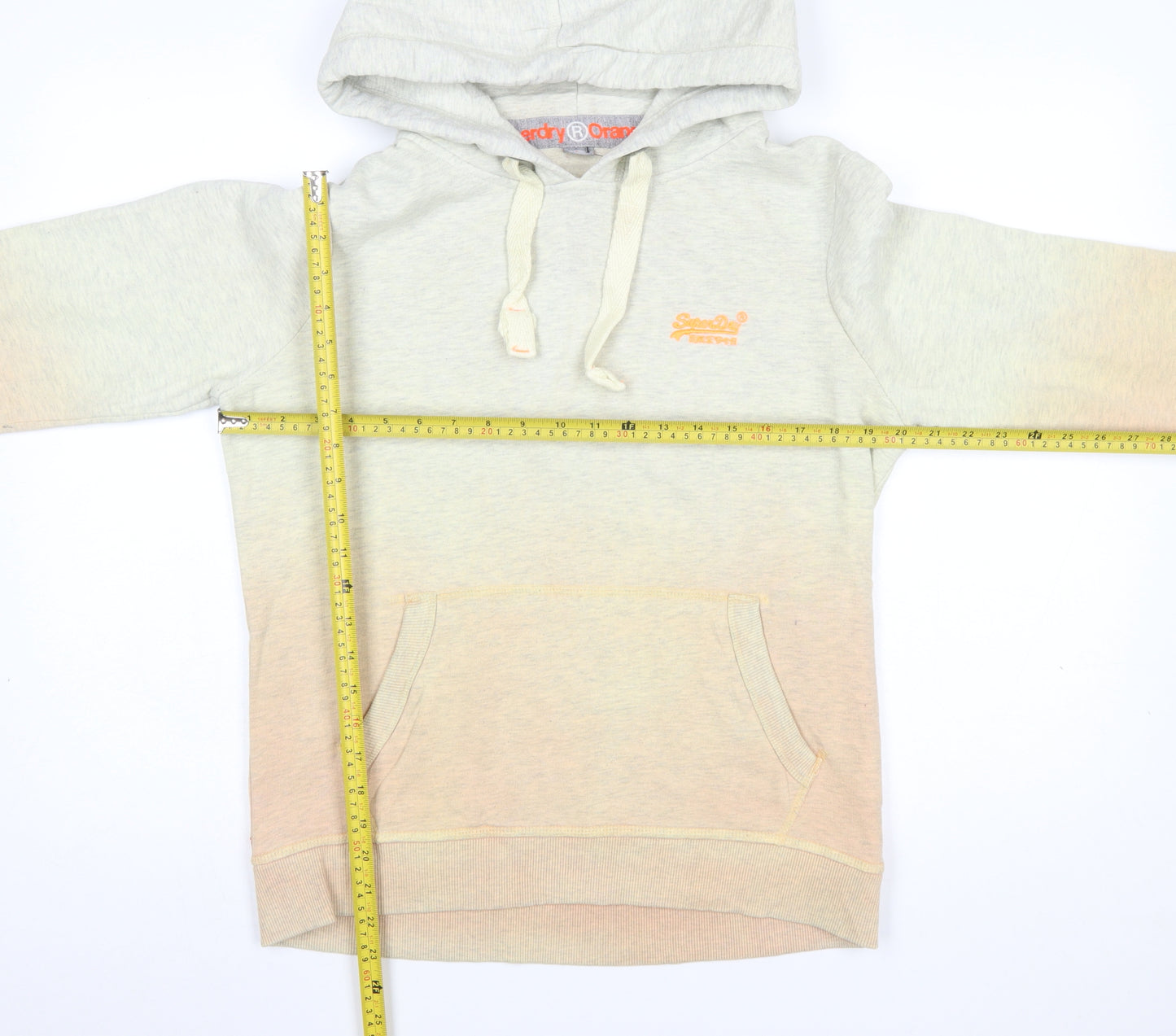 Superdry Orange Label Women's Beige Pullover Hoodie L