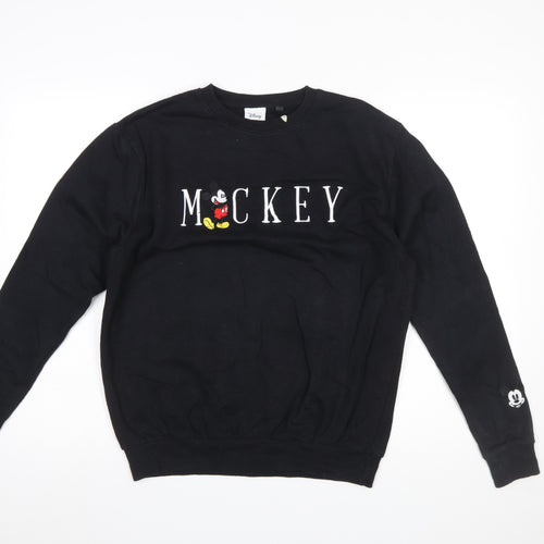 Disney Women’s Black Mickey Mouse Cotton Sweatshirt Size 8