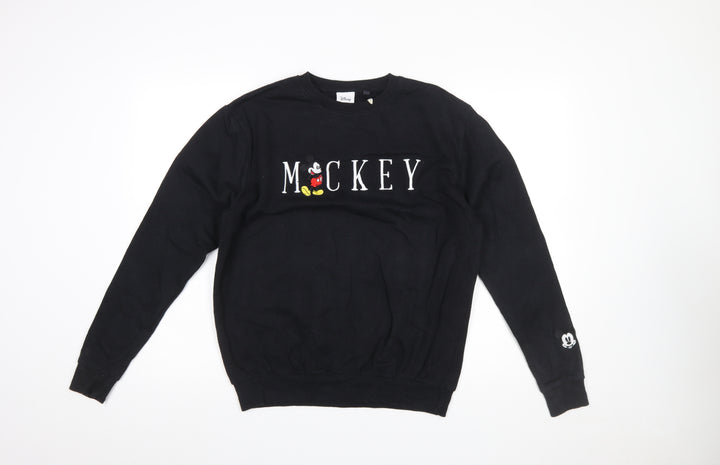 Disney Women’s Black Mickey Mouse Cotton Sweatshirt Size 8