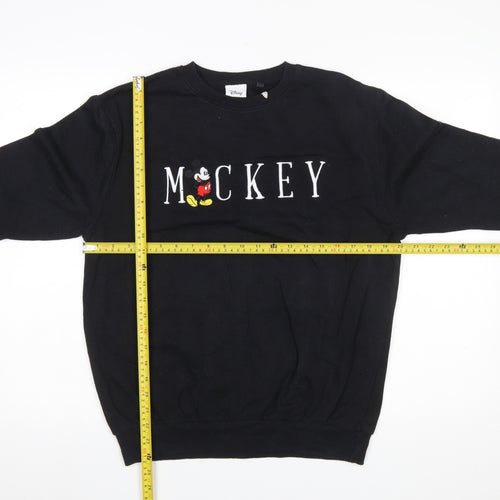 Disney Women’s Black Mickey Mouse Cotton Sweatshirt Size 8