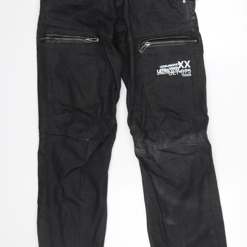 Ultramagnetic Men's Black Straight Fit Denim Jeans Size 32