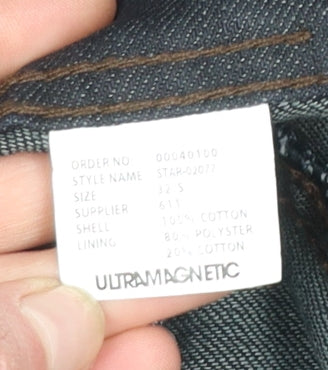Ultramagnetic Men's Black Straight Fit Denim Jeans Size 32