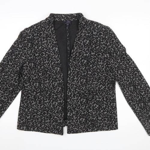 Marks and Spencer Women’s Grey Animal Print Blazer UK 16 Regular Fit