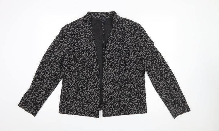 Marks and Spencer Women’s Grey Animal Print Blazer UK 16 Regular Fit