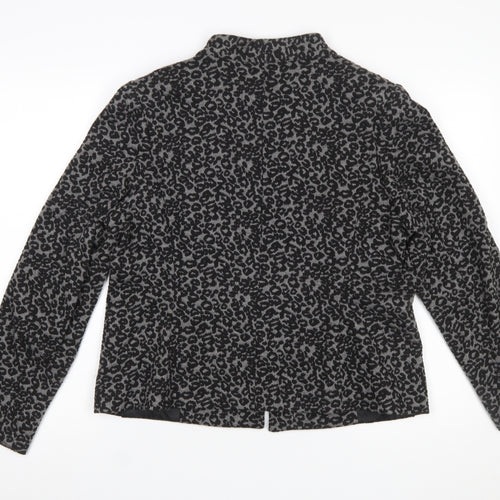 Marks and Spencer Women’s Grey Animal Print Blazer UK 16 Regular Fit