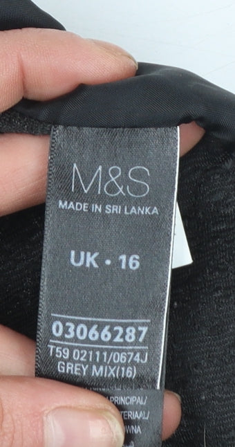 Marks and Spencer Women’s Grey Animal Print Blazer UK 16 Regular Fit