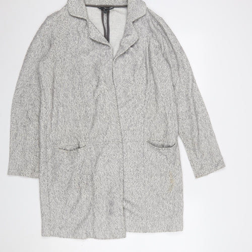 Next Women’s Grey Long Sleeve Collared Knit Cardigan Size 8