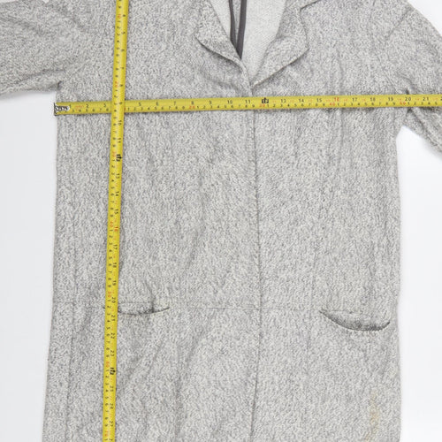 Next Women’s Grey Long Sleeve Collared Knit Cardigan Size 8