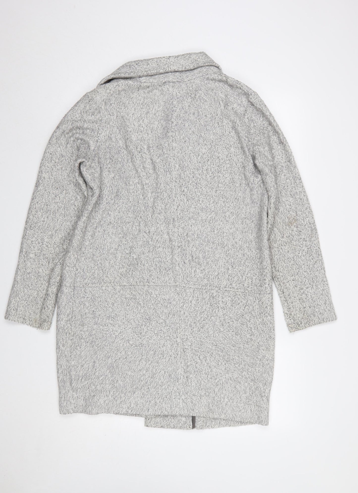 Next Women’s Grey Long Sleeve Collared Knit Cardigan Size 8