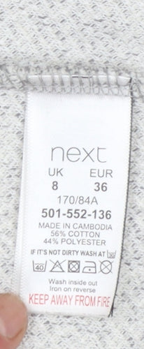 Next Women’s Grey Long Sleeve Collared Knit Cardigan Size 8