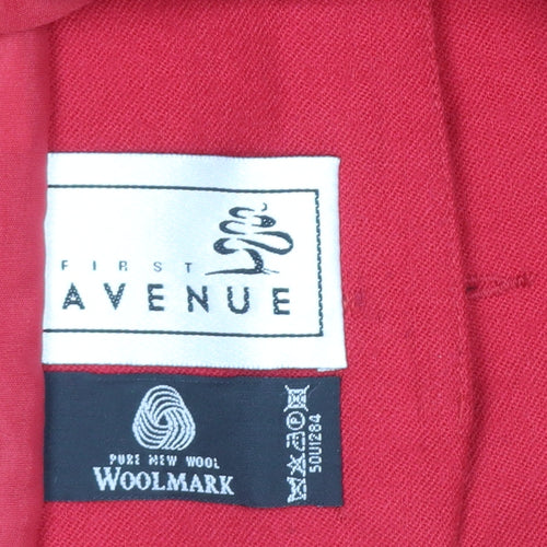 First Avenue Women's Red Wool Blazer Jacket Size 12 Classic Workwear