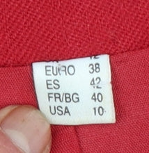 First Avenue Women's Red Wool Blazer Jacket Size 12 Classic Workwear