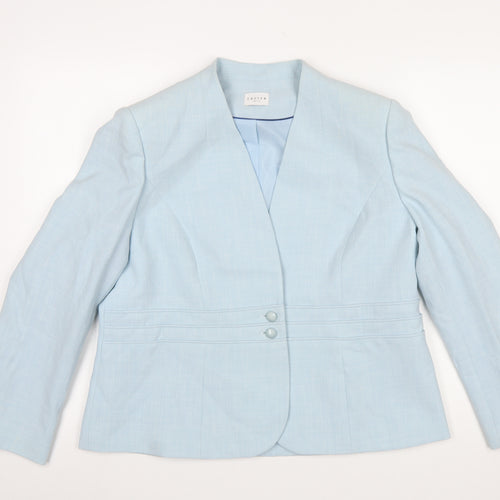 Eastex Women Blue Classic Linen Blend Suit Jacket UK 16