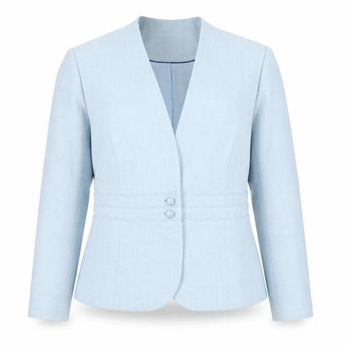 Eastex Women Blue Classic Linen Blend Suit Jacket UK 16