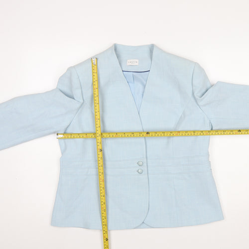 Eastex Women Blue Classic Linen Blend Suit Jacket UK 16