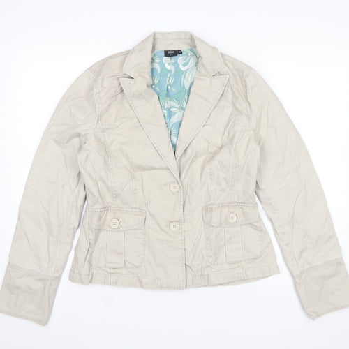 Jasper Conran Jeans Beige Cotton Blazer Jacket Women's Size 14