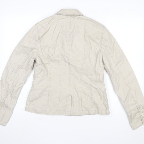 Jasper Conran Jeans Beige Cotton Blazer Jacket Women's Size 14
