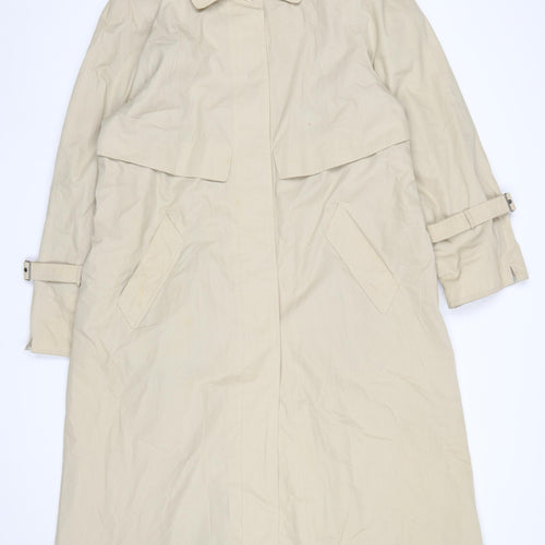 Microtouch Women's Beige Long Trench Coat Size 14