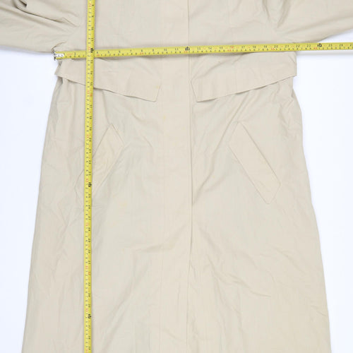 Microtouch Women's Beige Long Trench Coat Size 14