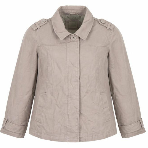 Bm Casuals Women’s Beige Cotton Mid-Length Jacket Size 14