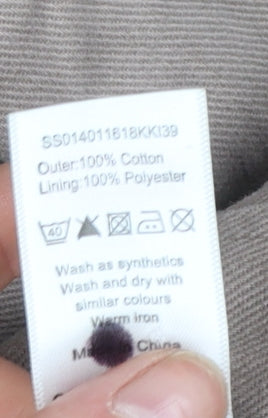 Bm Casuals Women’s Beige Cotton Mid-Length Jacket Size 14
