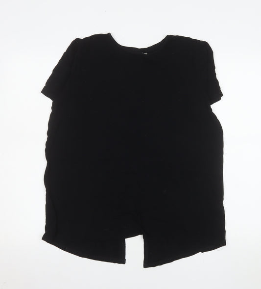 ASOS Womens Black Short Sleeve Basic Jersey T-Shirt Size 12