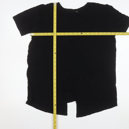 ASOS Womens Black Short Sleeve Basic Jersey T-Shirt Size 12