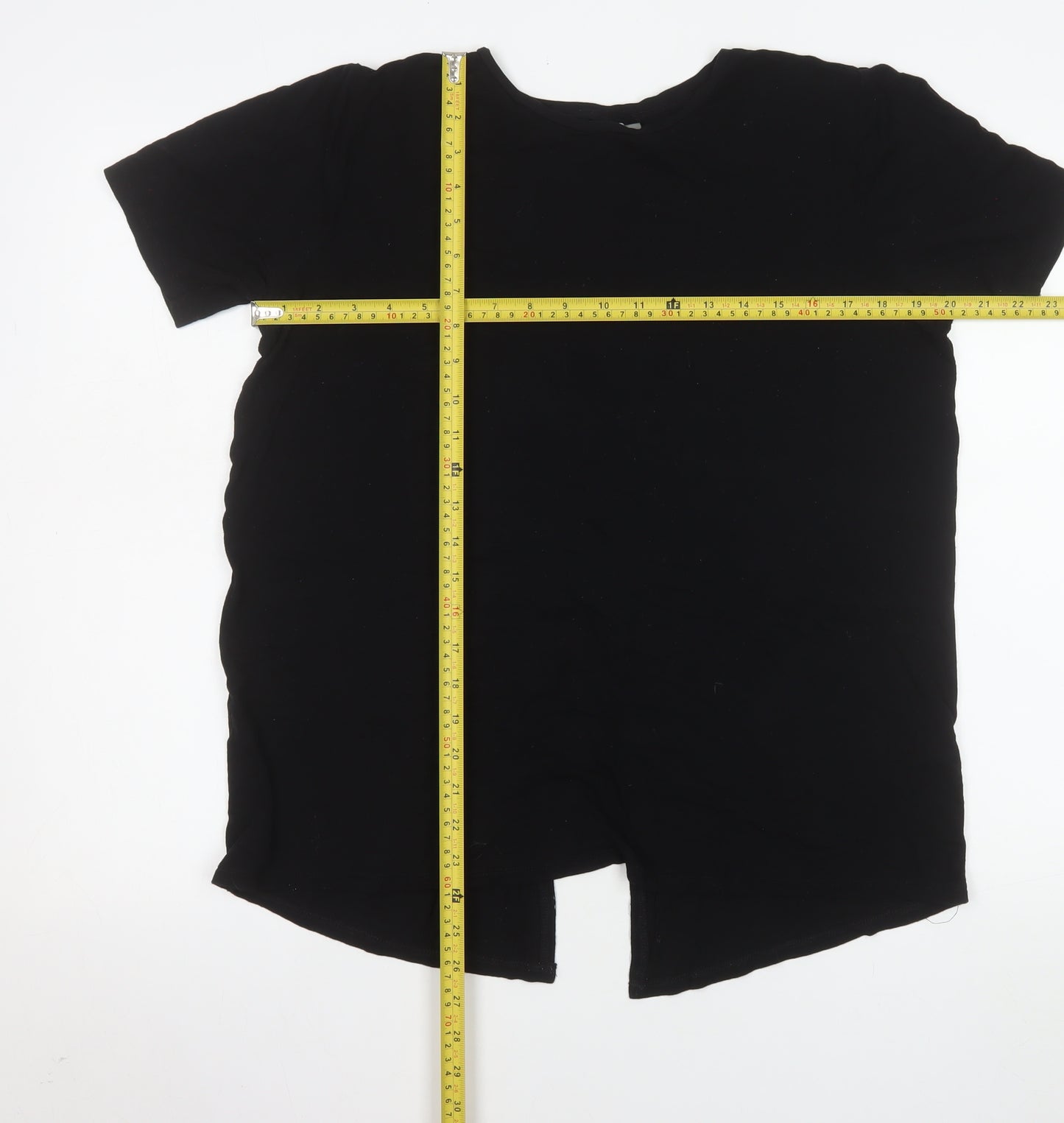 ASOS Womens Black Short Sleeve Basic Jersey T-Shirt Size 12