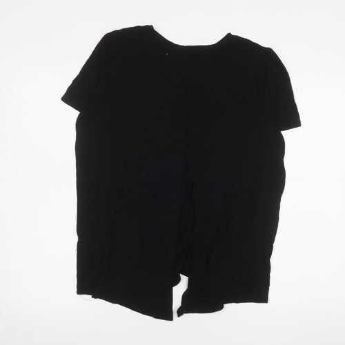 ASOS Womens Black Short Sleeve Basic Jersey T-Shirt Size 12