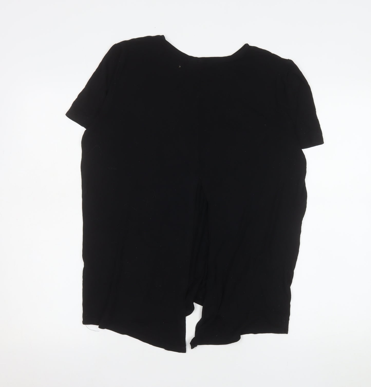 ASOS Womens Black Short Sleeve Basic Jersey T-Shirt Size 12