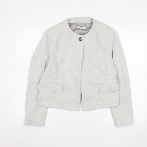 Mango Women Beige Suit Jacket XL Classic Lined Tailored Blazer