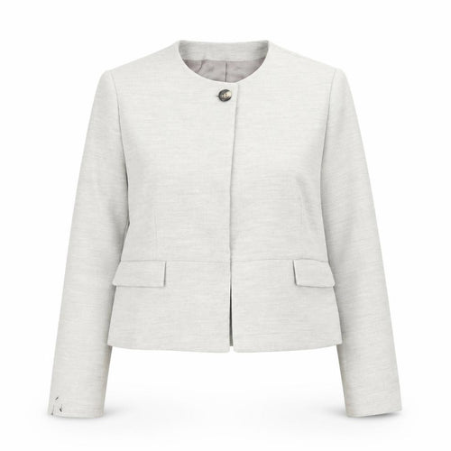 Mango Women Beige Suit Jacket XL Classic Lined Tailored Blazer