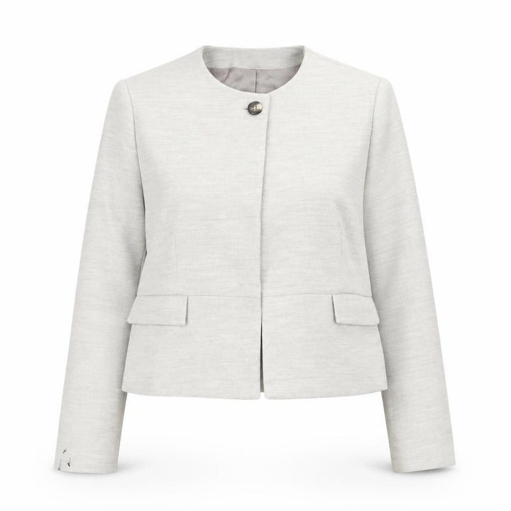 Mango Women Beige Suit Jacket XL Classic Lined Tailored Blazer