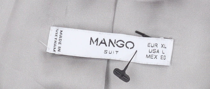 Mango Women Beige Suit Jacket XL Classic Lined Tailored Blazer