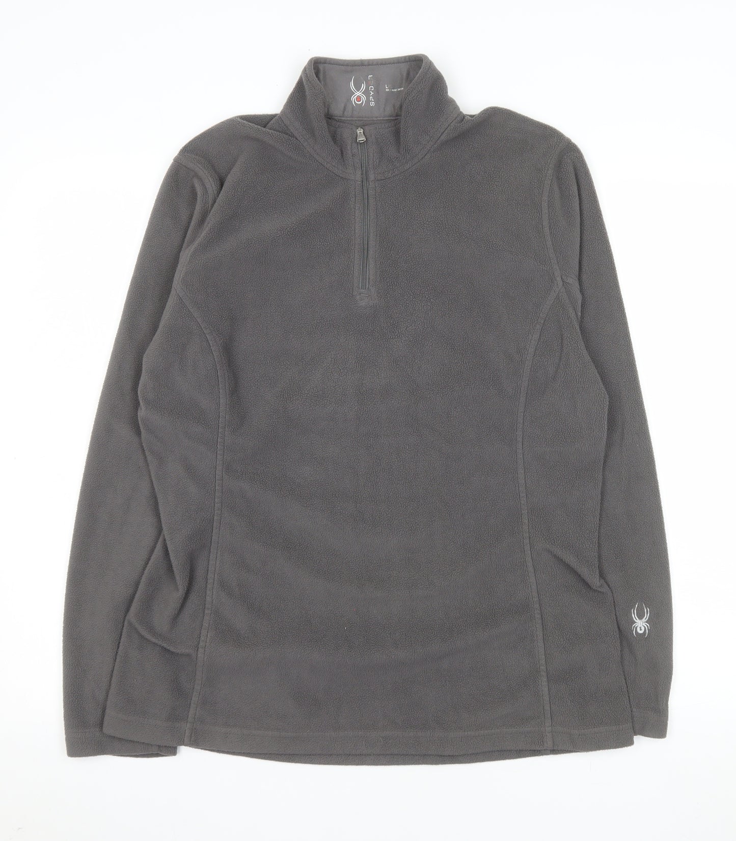 Spyder Women’s Grey Fleece 1/4 Zip Pullover Sweatshirt Size L 14/16