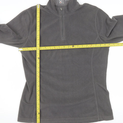 Spyder Women’s Grey Fleece 1/4 Zip Pullover Sweatshirt Size L 14/16