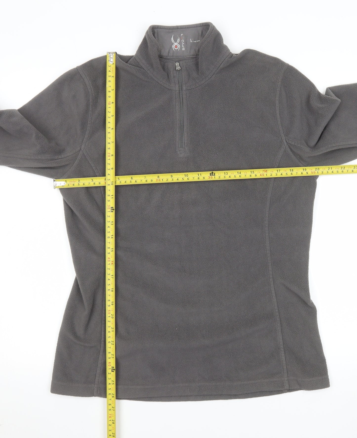 Spyder Women’s Grey Fleece 1/4 Zip Pullover Sweatshirt Size L 14/16