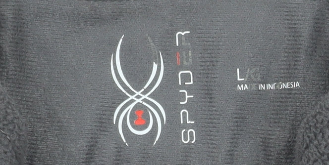 Spyder Women’s Grey Fleece 1/4 Zip Pullover Sweatshirt Size L 14/16