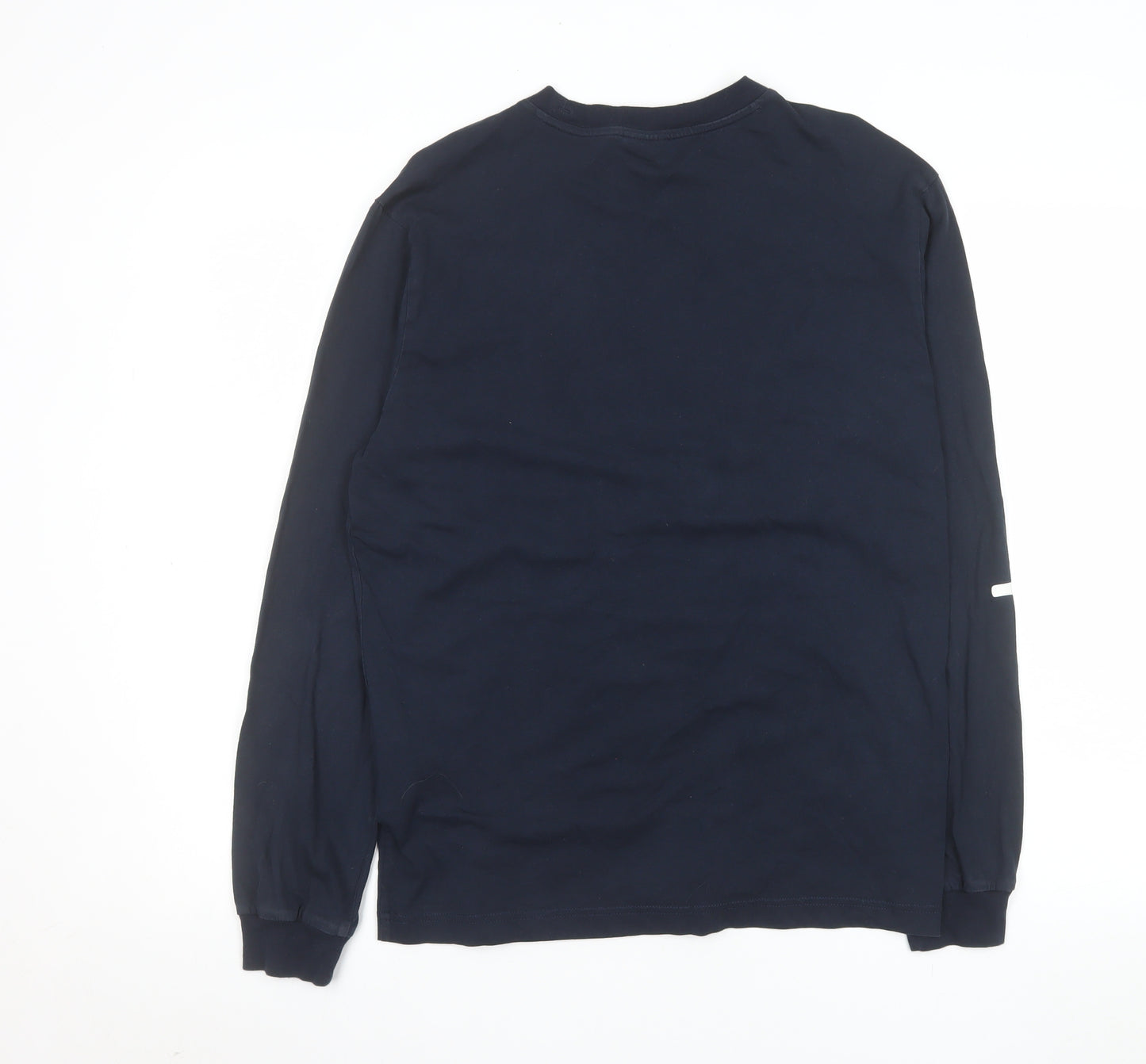 Champion Men's Blue Long Sleeve Crew Neck Cotton Top M