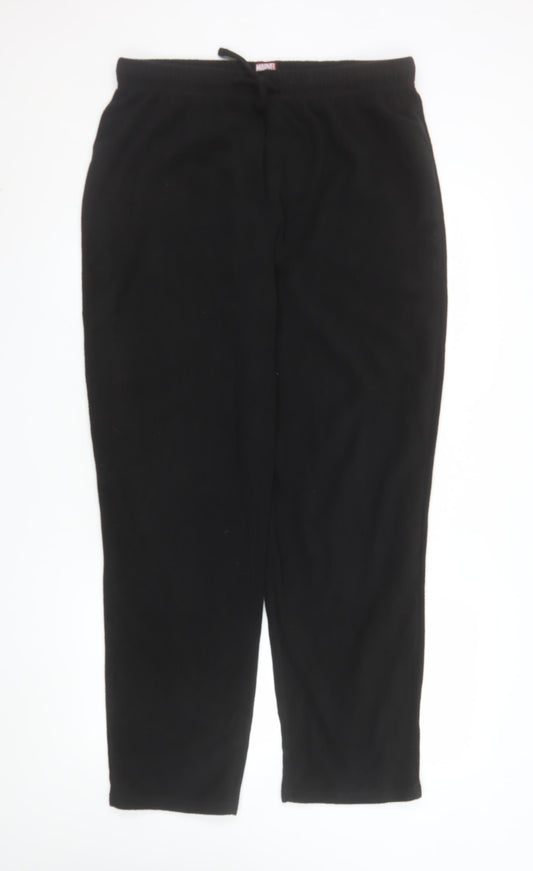Marvel Men's Black Fleece Sweatpants M Regular Fit Drawstring