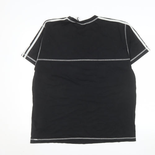 Adidas Men's Black XL Crew Neck Short Sleeve Cotton T-Shirt
