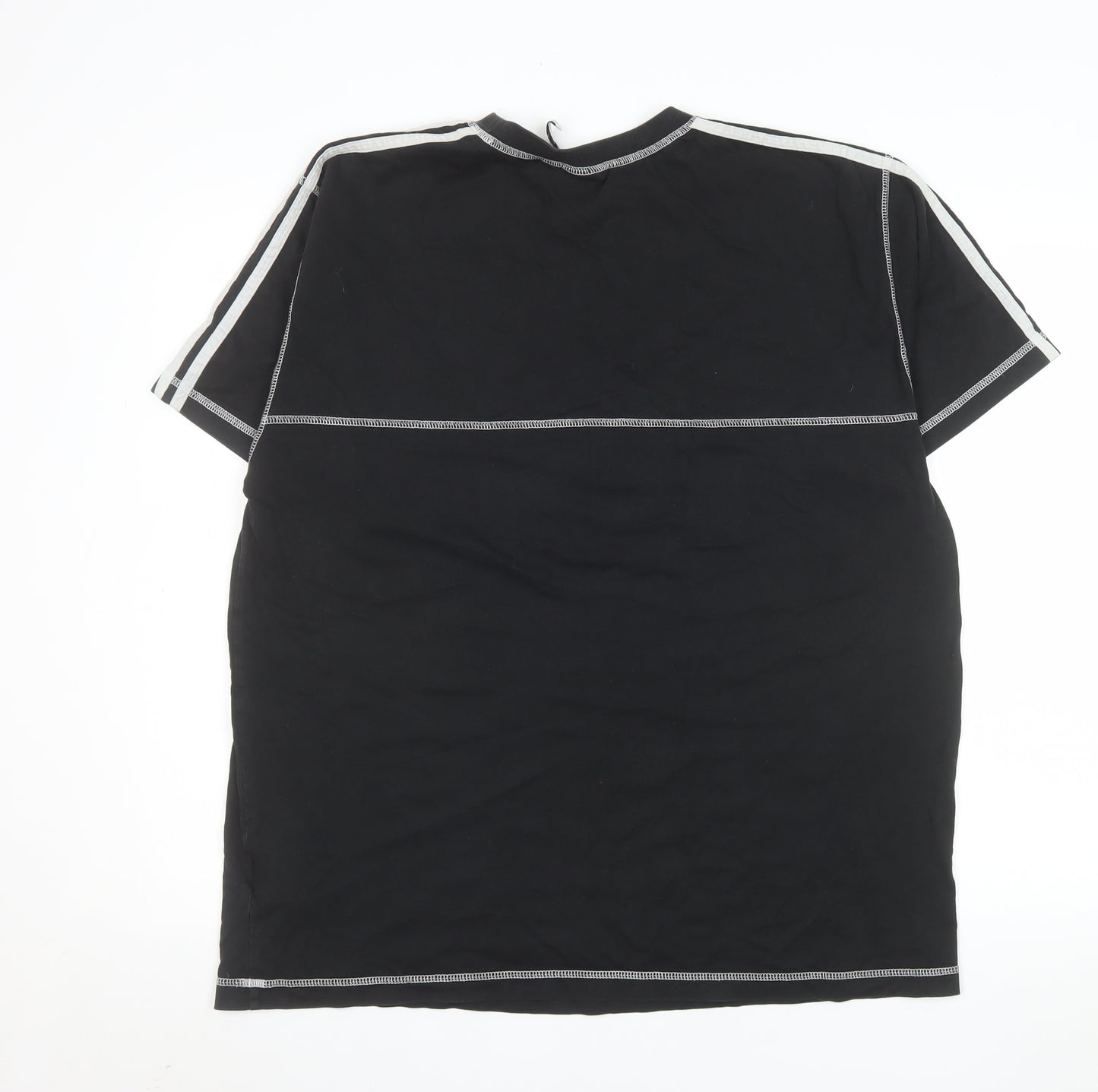 Adidas Men's Black XL Crew Neck Short Sleeve Cotton T-Shirt